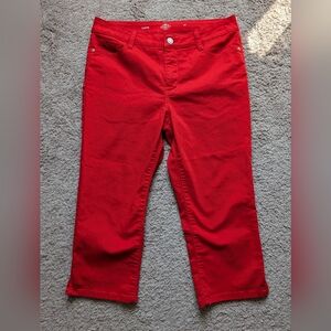 Vibrant Red Cropped Pants